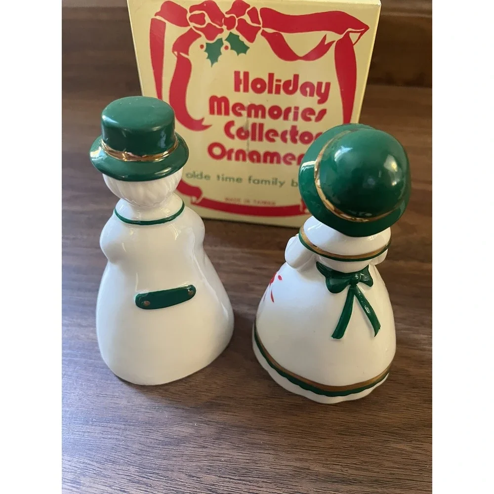 Vintage Holiday Memories Collector Ornaments  Lot Family Bells Mouse Puppy